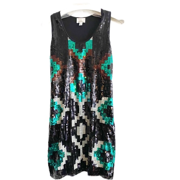 NEW!!! Donna Morgan Dress  Multicolor Sequins perfect for any special occasion - Picture 2 of 15
